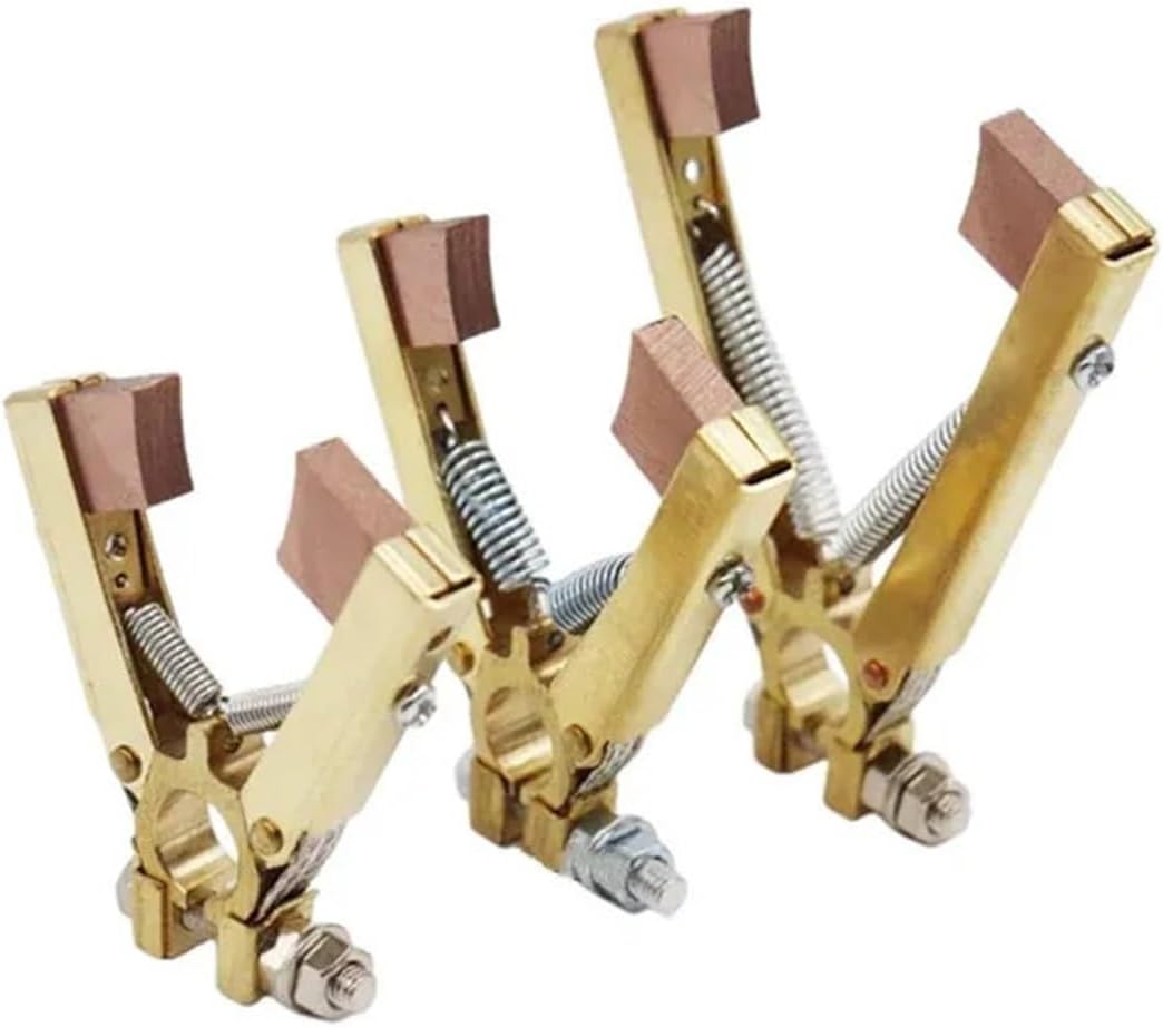2pcs Carbon Brush Holder V-shaped Copper High-power Electric Motor Holder 10A-300A For Slip Ring Cable Drum Generator Motor Accessories