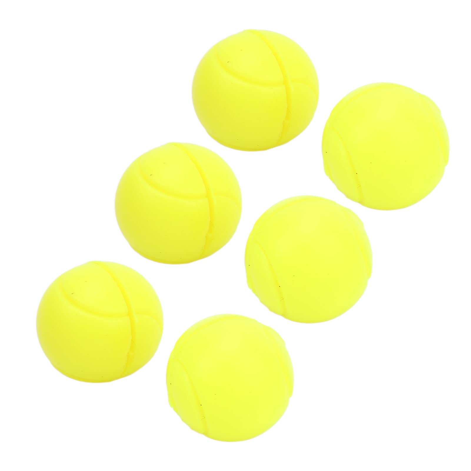 PLKYZMCDK 6 Pcs Tennis Racket Dampener, Silicone Shock Absorber, Tennis Ball Shaped Vibration Dampeners for Racquet Strings, Elbow Protection Comfort for Outdoor Sports (Fluorescent Yellow)