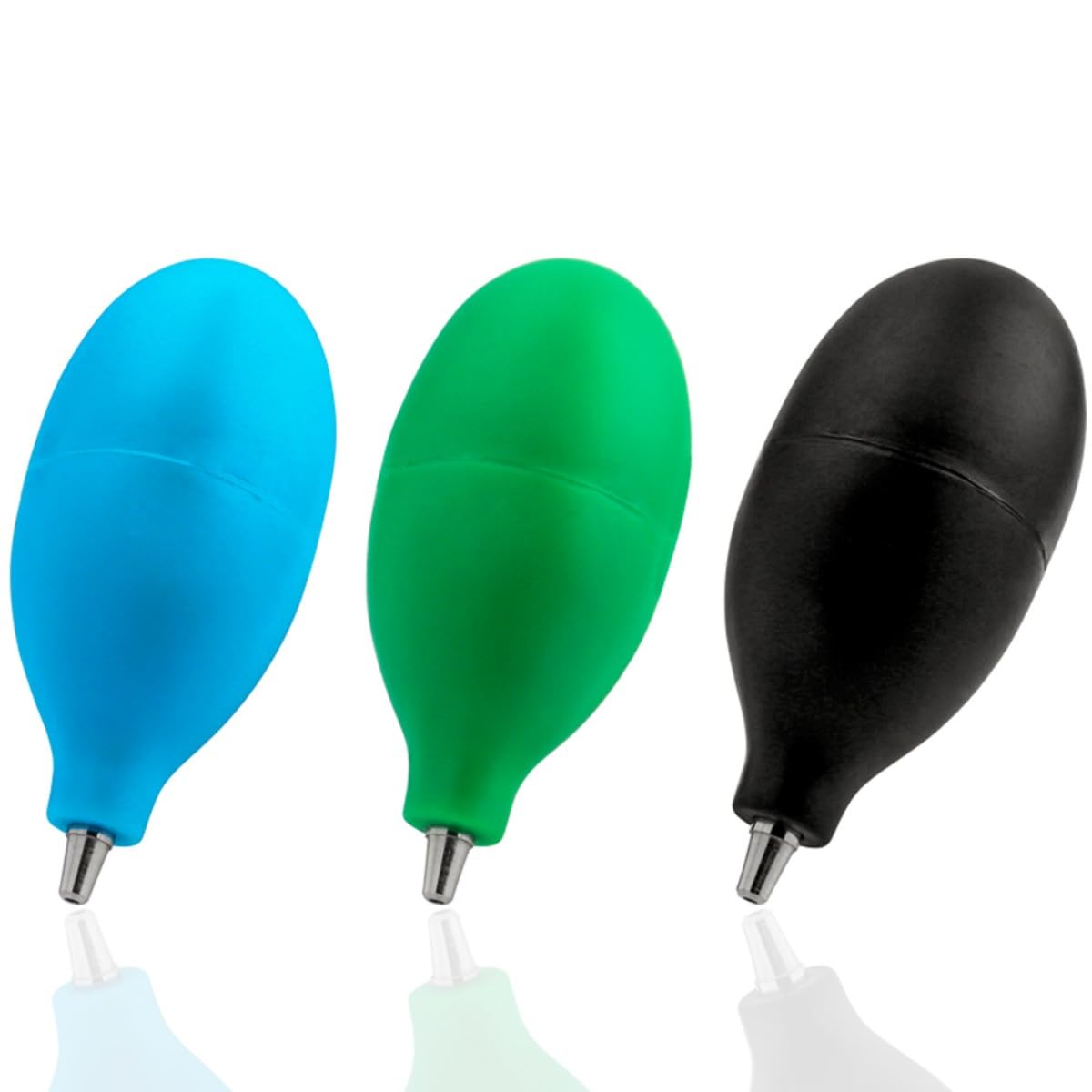 Wolfride 3Pcs Blowing Dust Ball Air Blower with Metal Nozzle, Mini Squeeze Ball Pump Dust Removal Cleaning Tool for Camera Lens, Phone, Laptop Keyboard Cleaning