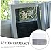 HOMSFOU 1set Screen Repair Kit for Complete Mesh Screen Replacement Tool Rollers Spline and Hooks Material for Easy Installation and Maintenance
