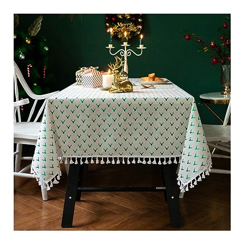 Nappe Carrée KnSam Résistante Noël Renne Finies les Taches de Fêtes
