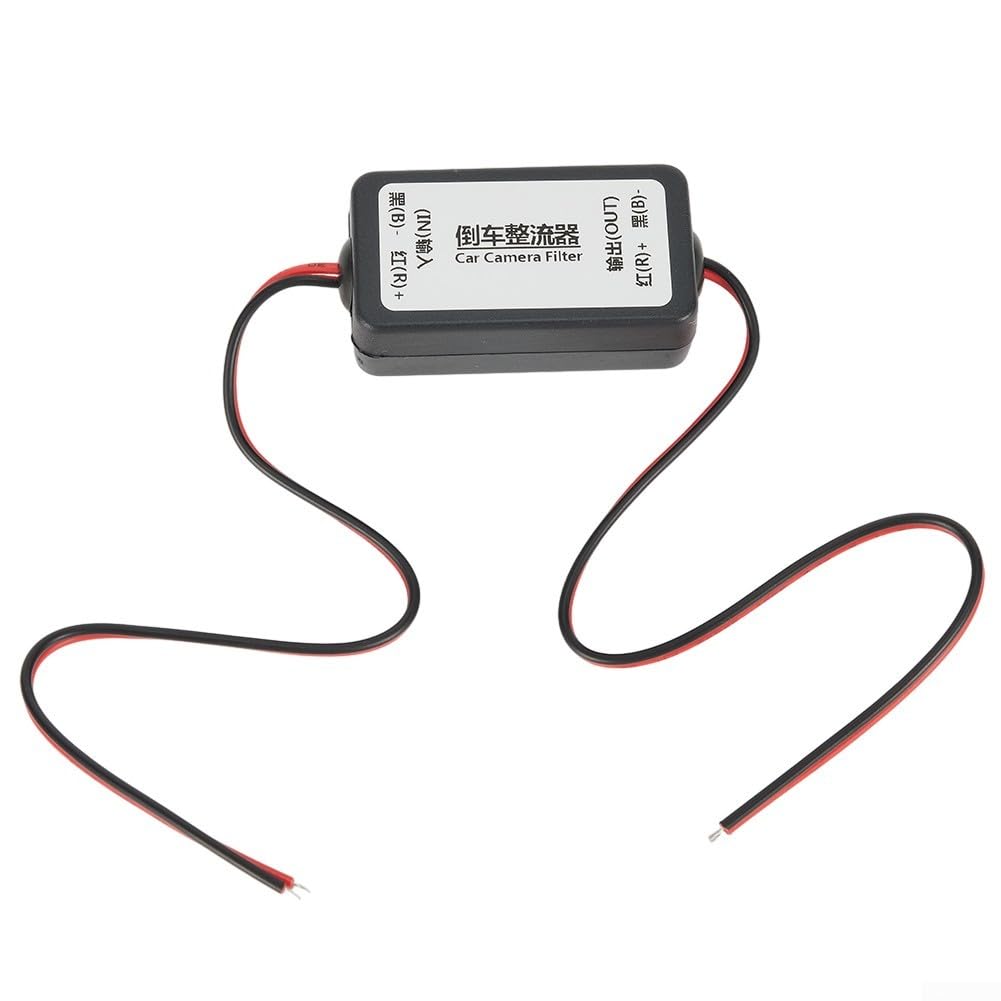 Capacitor Filter for Car Rear View Cameras, Improved Image, 12V Power
