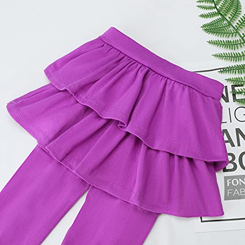 Image of KEREDA Girls Leggings Ruffle Skirt School Uniform Pants Kids Clothes