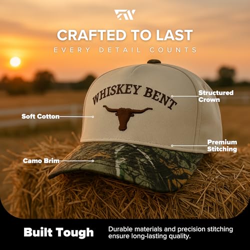 Image of Country Trucker Hat - Western Snapback Baseball Cap - Vintage Embroidered Hat for Men & Women