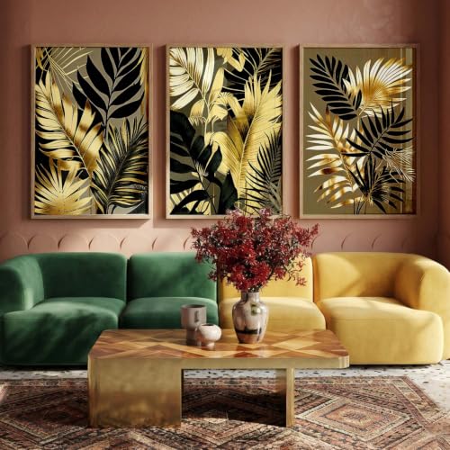 Image of kotart Painting for Wall Decoration - Modern Art Wall Decor Framed Painting for Living Room Bedroom - Framed Posters /Paintings with Frame Set of 3 (Art-7, 35x37 Inch)