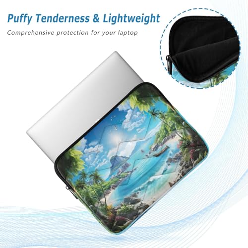 Funda para portátil 13-14 pulgadas con diseño tropical miniatura 5