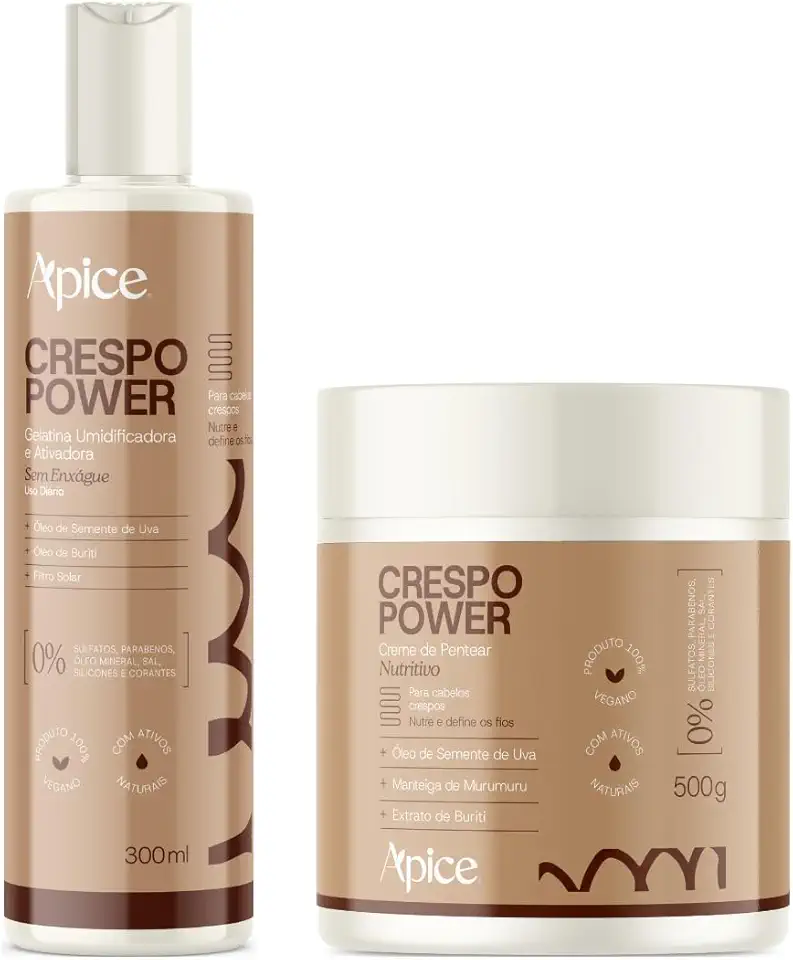 Apse Crespo Power Gelatina 300 ml + Creme de Pentear 500 gr