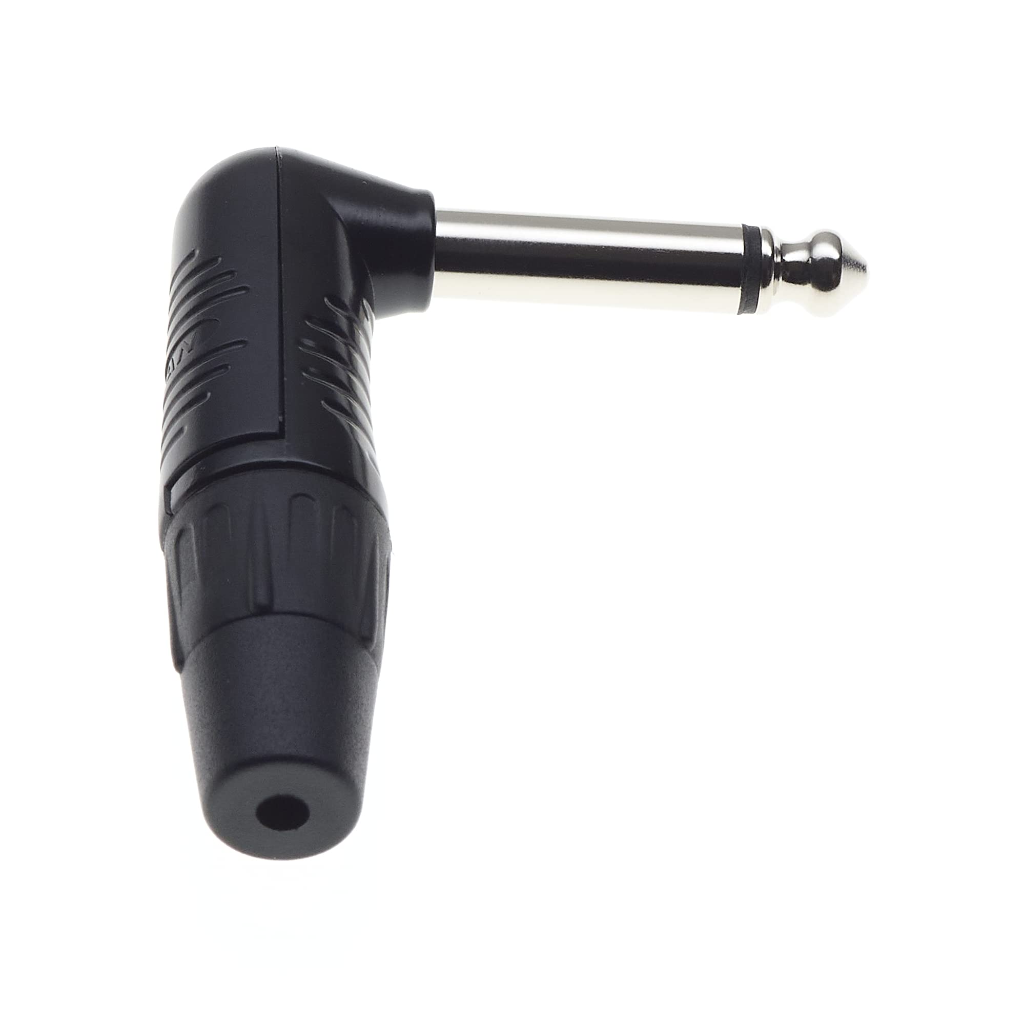 Keple 6.35mm 1/4" Inch Mono Angled Jack Plug, 2-Pole - Pack