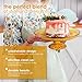 Amici Home Flower Footed Glass Cake Stand | Round Vintage Style Cake Plate | Serving Platter for Cupcakes, Cookies | Dessert Display Stand for Parties, Weddings, and Gift | 10” D x 4” H (Amber)