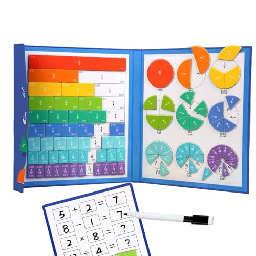 分数パズル マグネット 算数セット 小学校向け 算数 おもちゃ 磁気分数タ…