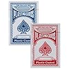 1ABOVE Twin Pack Playing Card Game |Classic Red and Blue | Plastic Coated | Great Travel Companion | Gift and toy for Boys, Girls and adults