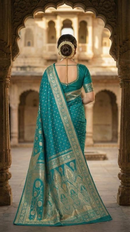 Image of Yashika Women's Art Silk Saree with Blouse Piece for Traditional Ethnic Wear Sari