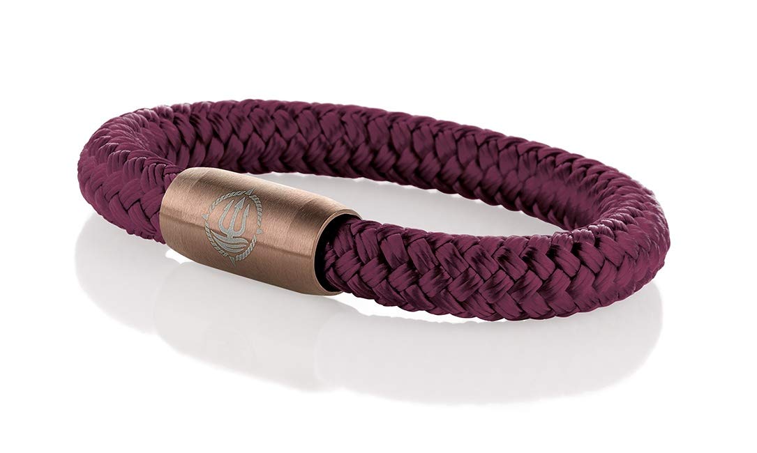 Maritimes Seemannsgarn Segeltau Armband Föhr bordeauxrot 8mm