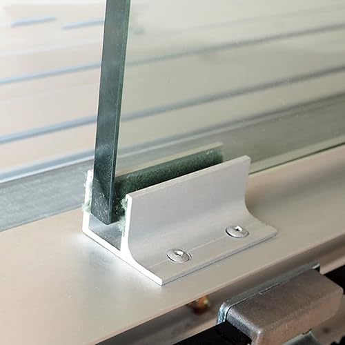 Miniatura 3 de DOITOOL Estabilizador de puerta deslizante de vidrio 2 piezas con diseño único de rodamientos para un funcionamiento suave y bloqueo seguro, guía de