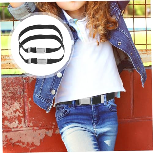 NOLITOY 2pcs Waist Belt Replacement with Magnetic Buckle Adjustable Elastic Waistband for Boys and Lightweight Comfortable Accessory for School Uniforms and Daily Wear2