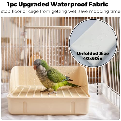 Image of Automatic Parakeet Bird Bath with Pump & Control Valve for Tame Birds