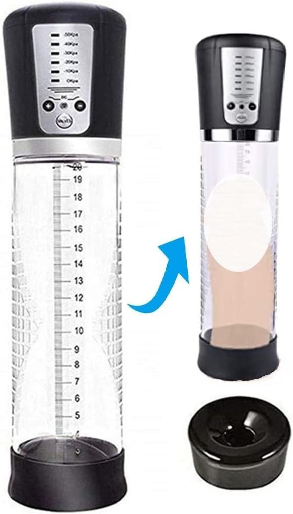 Underwear Vacuum Pump Automatic Suction Vacuum Pump Size Enlargement Expander, 2 in 1 Pump ED Vacuum Pump, Men's 8 Inch Men's Enhancement Training Tool D5FF