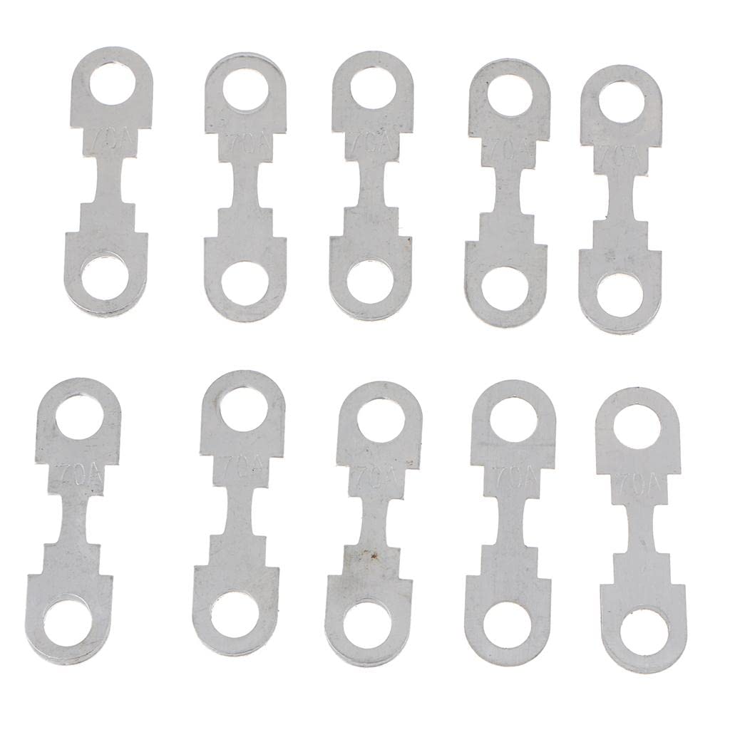 Lyla 10 Pieces Car Flat Metal Fuse Strip for VW Audi SEAT Skoda Ford 12V 70A-image-47
