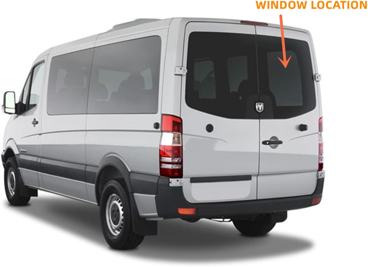 Heated Passenger/Right Side Back Window Glass Privacy Replacement For Dodge Sprinter 2007-2010 /Freightliner Sprinter 2007-2018 / Mercedes Benz Sprinter 144"/170'' WB Van 2010-2018