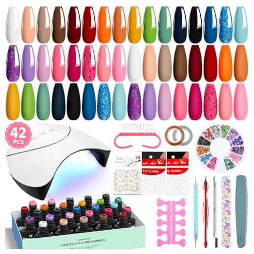 VANREESA Uñas Semipermanentes Kit Completo y Lámpara U V 24 Colores Kit Uñas Semipermanentes con Base Top Mate Top Coat Kit Manicura Semipermanente para Principiante