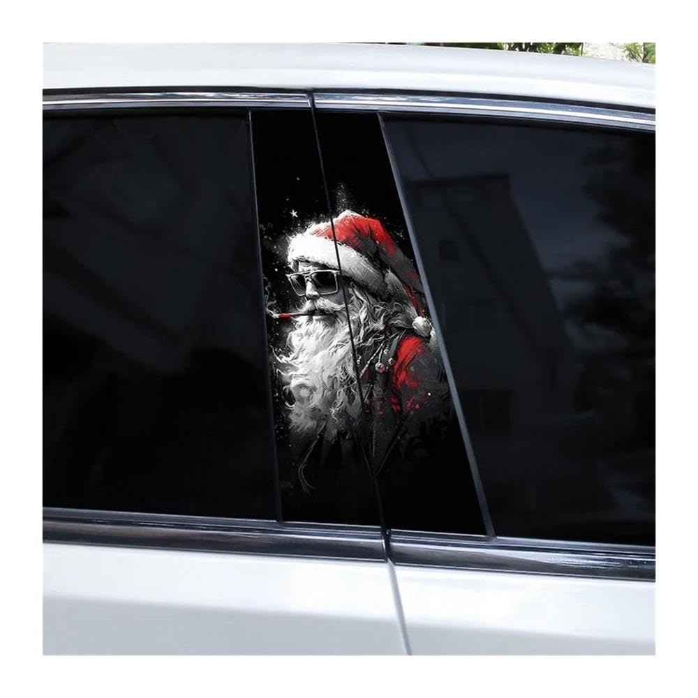 Decorative Items 2pcs Car B-Pillar Decals Sunglasses Auto Center Pillar Waterproof Sticker