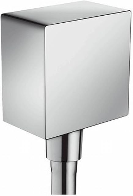 hansgrohe FixFit Przyłącze węża Square z zaworem zwrotnym chrom, 26455000