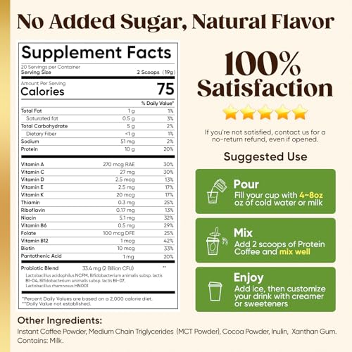 Sugar Free Protein Coffee Cold Brew Mocha