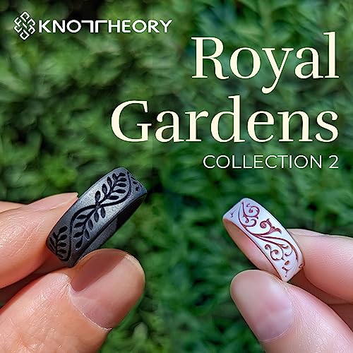 Knot Theory Silicone Ring in Filigree, Floral, Hearts, or Laurel - Engraved Dual Layer Silicone Wedding Band, for Sports Activities, Breathable Comfort Fit2