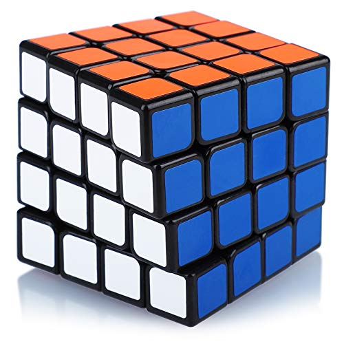 Maomaoyu Cubo Magico Original 4x4 4x4x4 Profesional Speed Cube Niños Juguetes Educativos Negro