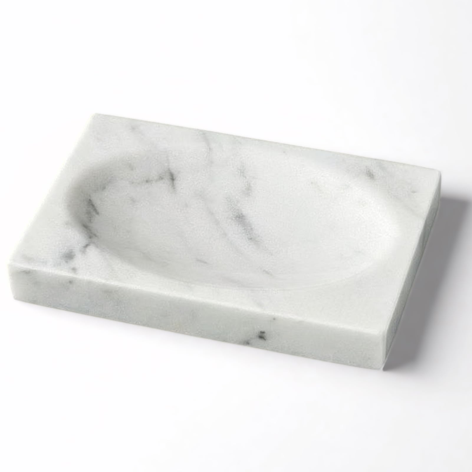 Marble Soap Dish for Shower - Stone Soap Tray Holder Natural Soap Bar Holder Countertop Caddy Marble Bathroom
