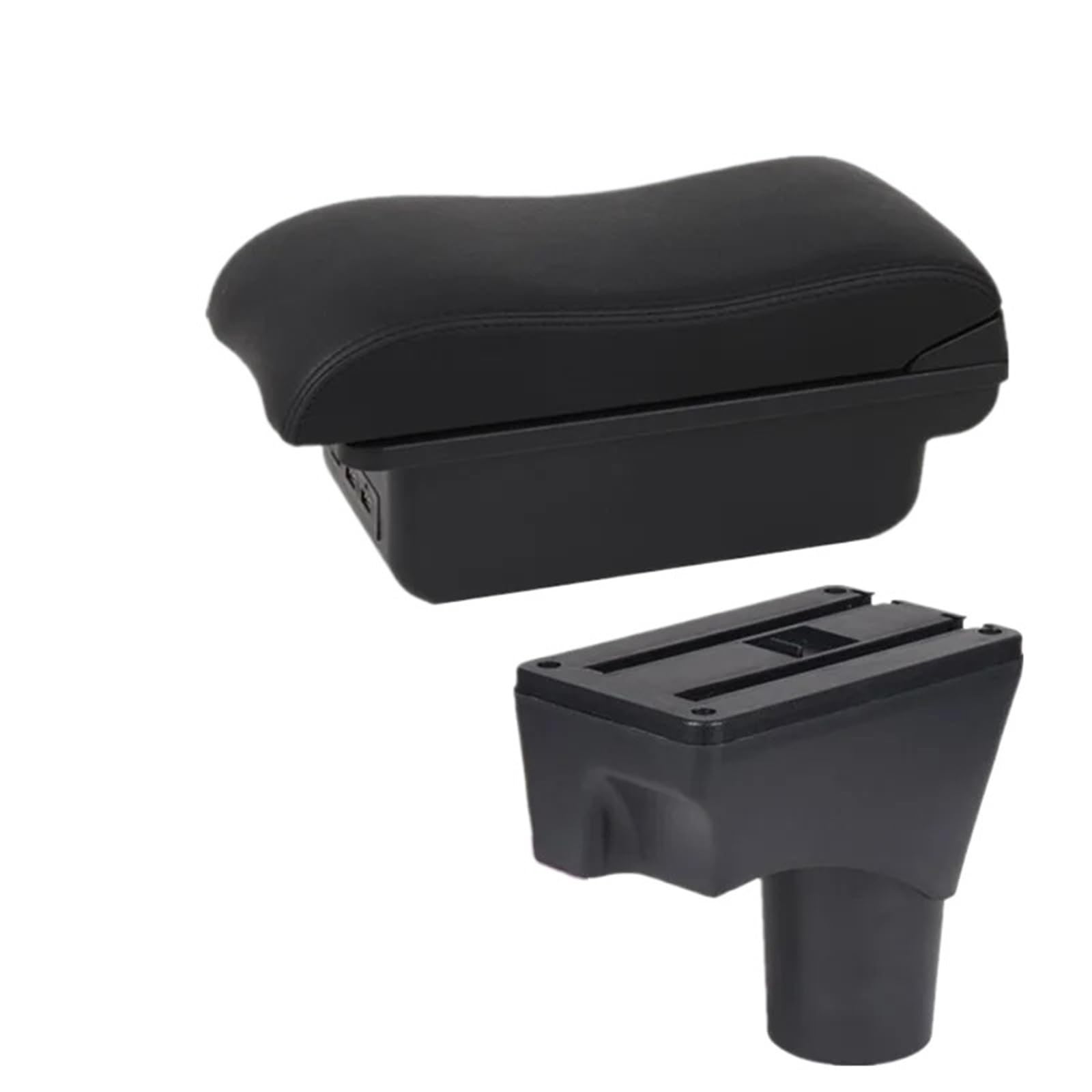 XINQQDC Console Armrest Fit For Nissan March Micra K13 Armrest Box Fit For Nissan Sunny Car Armrest Arm Storage Box Retrofit Parts Car Accessories Car Armrest Organizer(B2 black line 3USB)