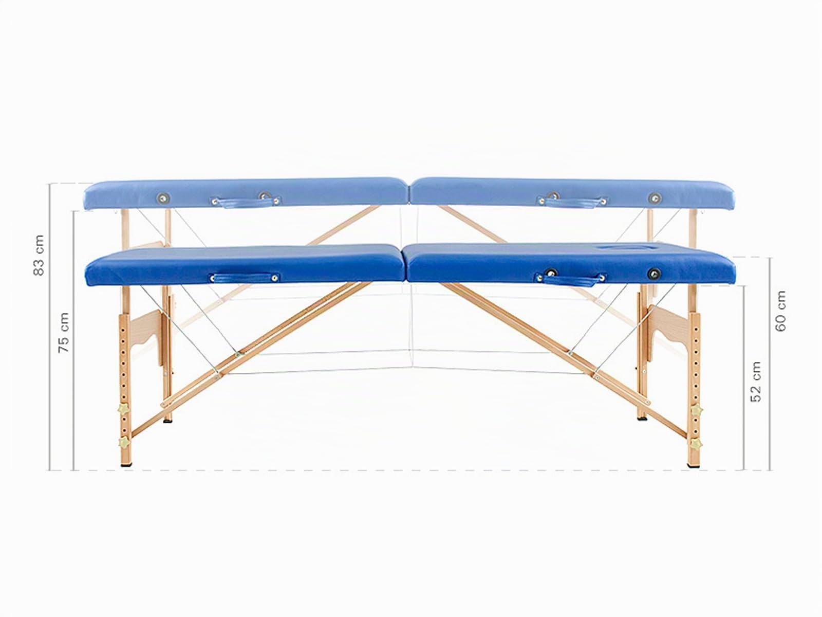 QUIRUMED Table de Massage Pliable en Bois Easy, Couleur Violet, 182 x 60 cm, Similicuir Portable, légère tête Amovible, Trou du Visage, Hauteur réglable jusqu'à 120 kg