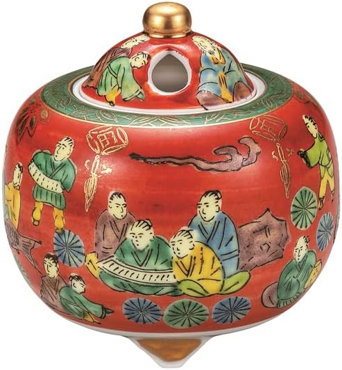 Kutani Iwataya No. 3.5 Incense Burner, Wood Rice K9-1477