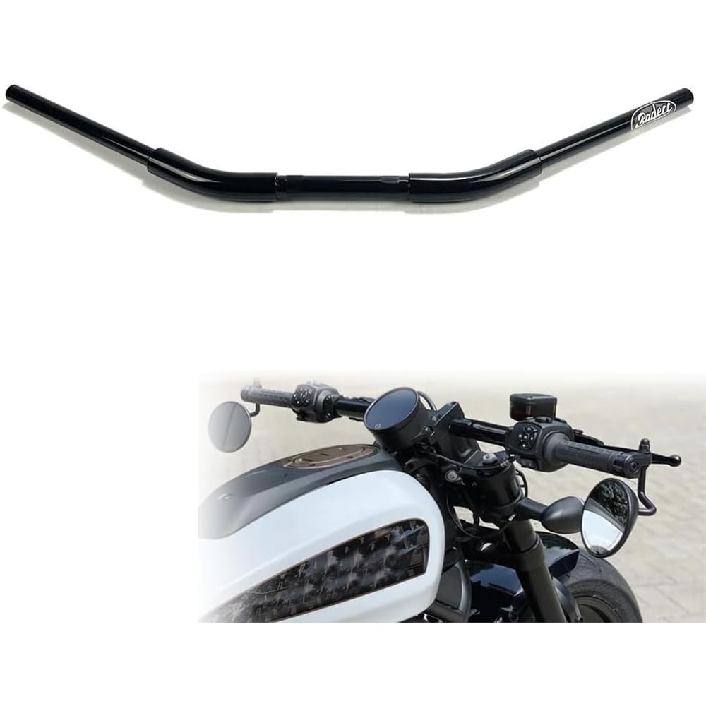 Manillar de arrastre personalizado para motocicleta de 1-1/4 pulgadas, 22 mm, para Sportster S 1250 RH1250S Nightster 975 2021-2023 (negro Nightster 975)