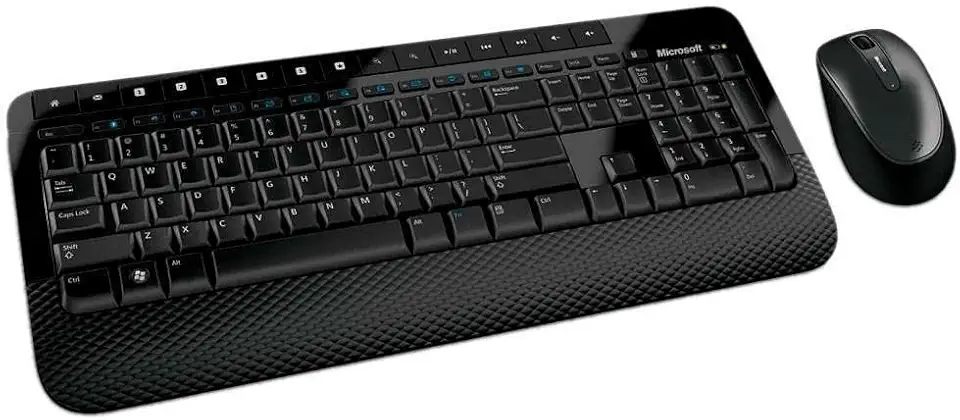 Teclado e Mouse sem Fio Desktop 2000 USB Preto Microsoft - M7J00021