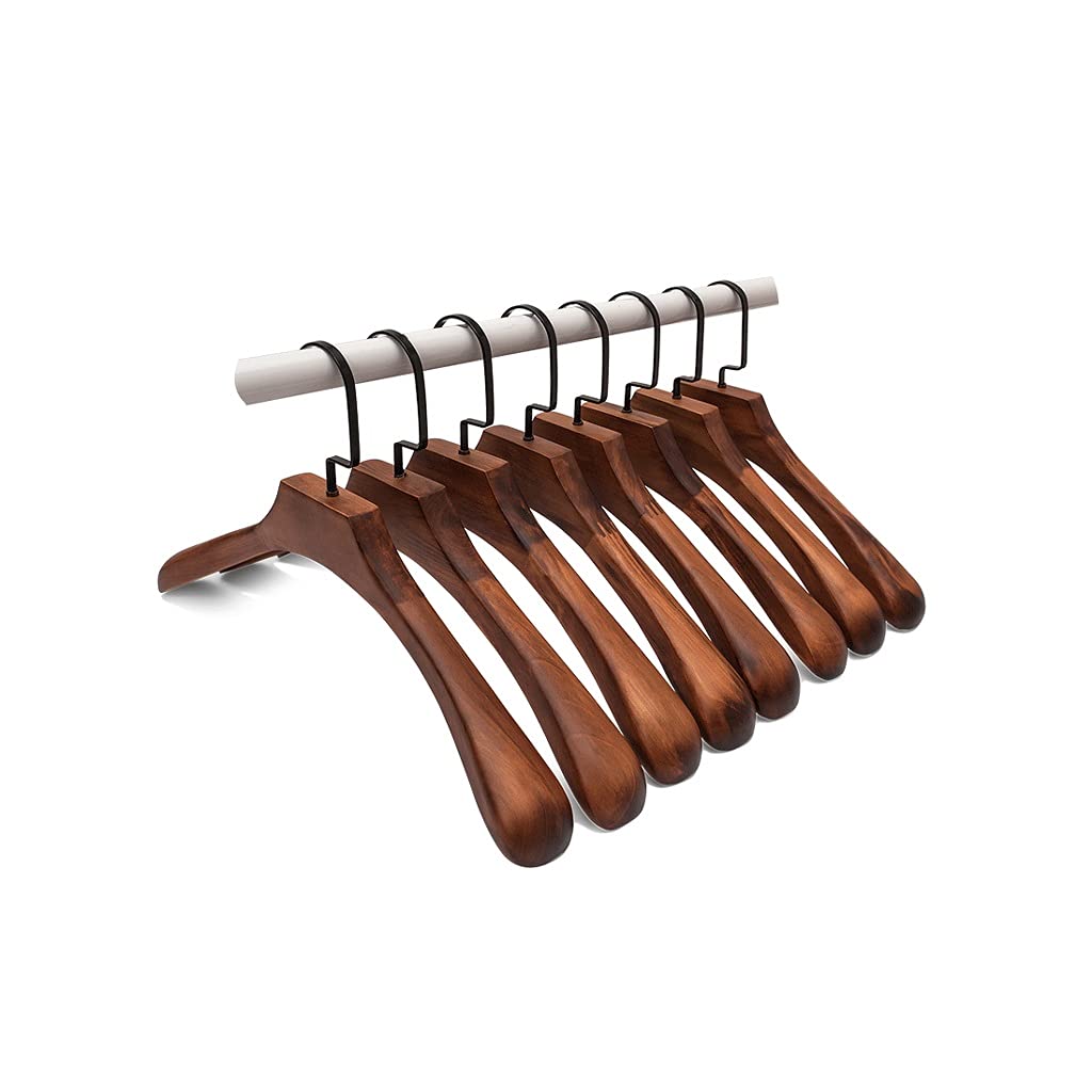 Amazon.co.jp: 標準ハンガー家庭用スーツ木製ハンガーハンガー用ワイド