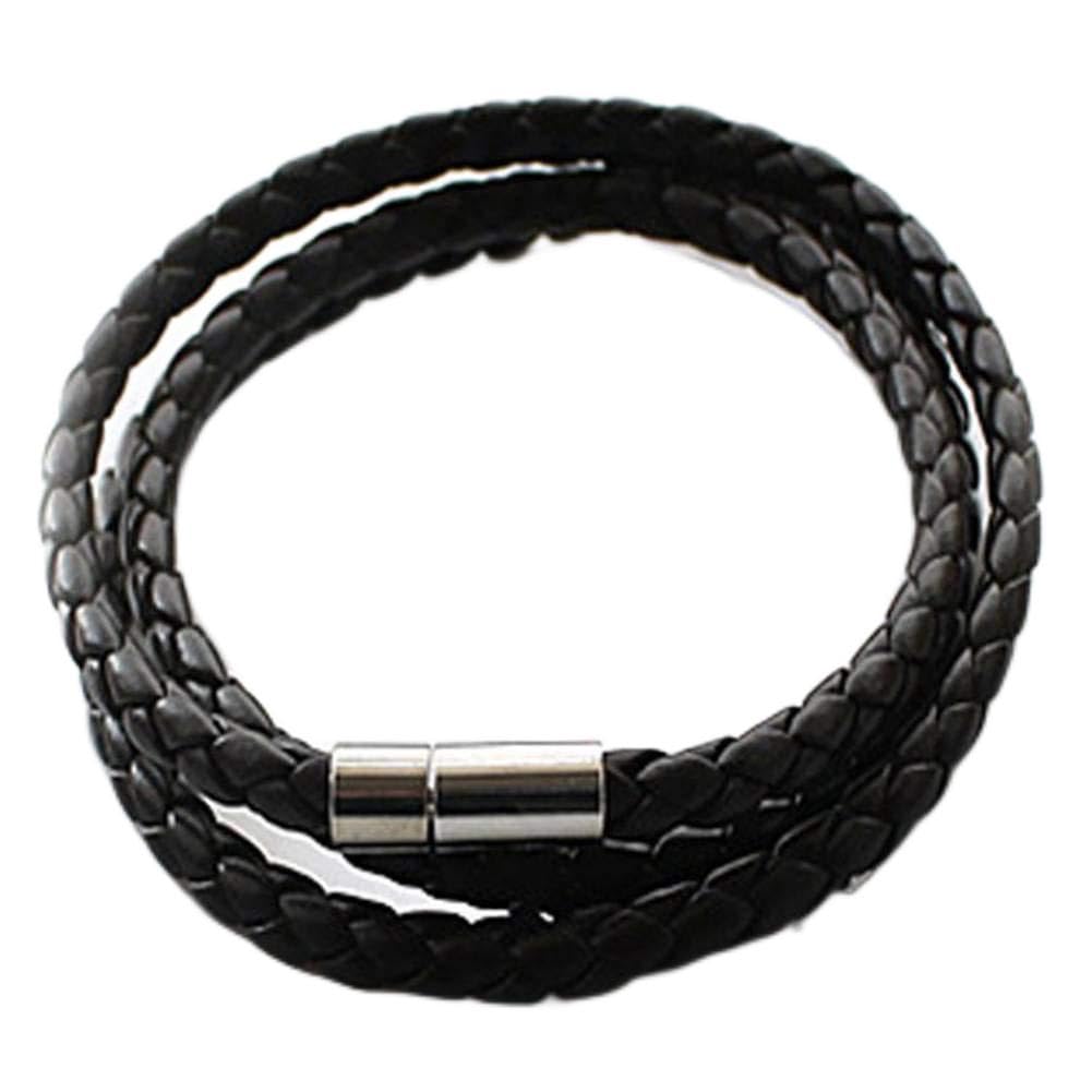 Simple Colorful Leather Rope Bracelet Hip-Hop Street Culture Leather Rope Chain Bracelet Fashion Trendy Men Jewelry Gift