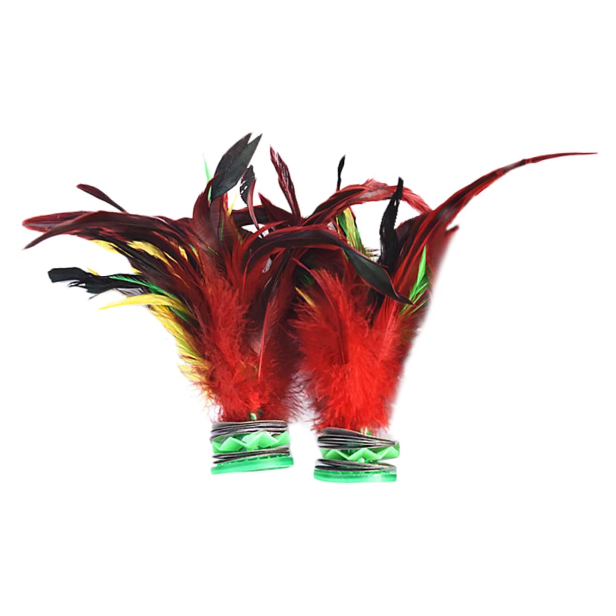 ifundom 2Pcs Hand Made Chinese Jianzi Shuttlecocks Chicken Kick for Fun Foot Exercise for Outdoor Games and Family Gatherings