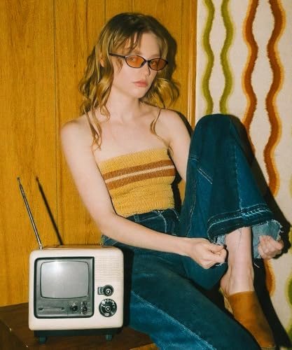 Retro Oval Womens Sunglasses Cat Eye Sunglasses for Women: Chic 90s Sunnies Lightweight Trendy Sun Glasses3