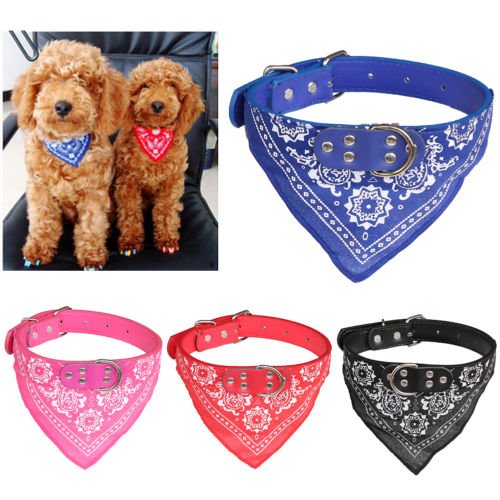 Bandana ajustable para mascota, perro, cachorro, gato, cuello con cuello y pañuelo por Aquiver color al azar