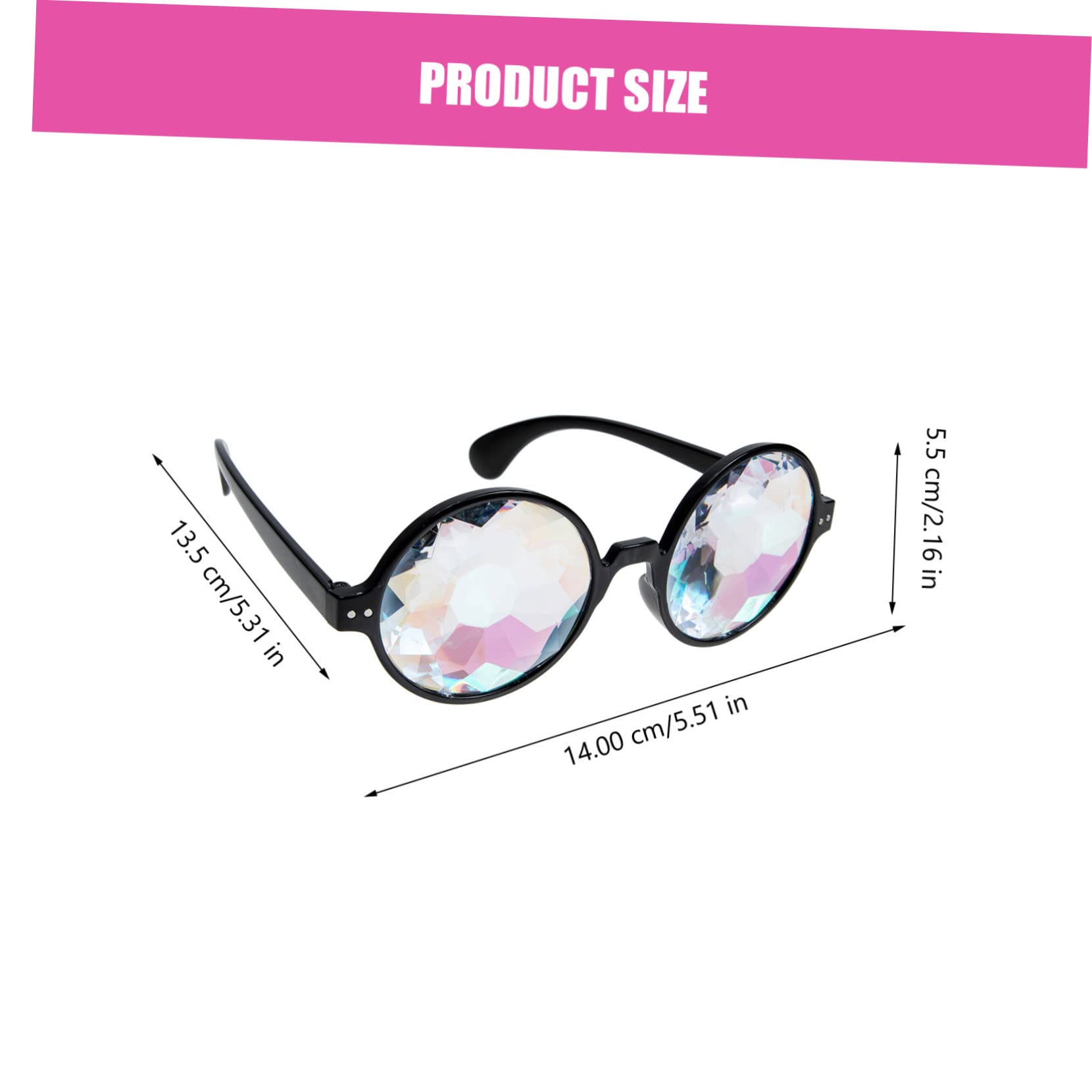 Cabilock Kaleidoscope Party Glasses Mosaic Glasses for Night Shows Costume Accessory Fun Decorative Eyewear for Parties and Events