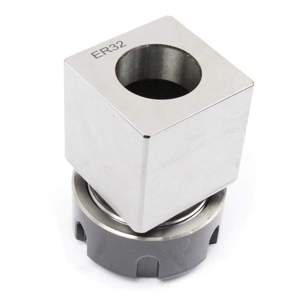 Juego de Bloques de Mandriles de Boquilla ER32 de 2 Soportes de SujecióN Cuadrados y Hexagonales para MáQuina de Grabado de Torno CNC