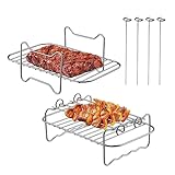 Estantes para freidora de aire, 2 estantes deshidratadores con 4 pinchos, accesorios para freidora de aire AF300UK AF400UK, estante para parrilla //Instant/EMtronics