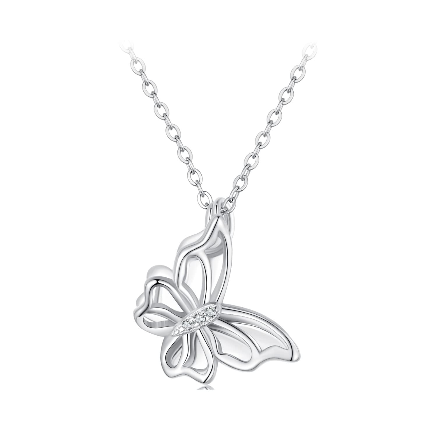 Generic Łzy Motyl Biżuteria damska 925 Sterling Silver Motyle Naszyjnik z kamieniem urodzeniowym Kolczyki Pierścionki