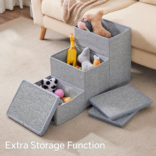 Dog-Stairs-for-Bed-and-Couch-17-H-3-Step-Portable-Dog-Steps-with-Detachable-Mats-Storage-Foldable-Pet-Steps-for-Small-Medium-or-Large-Dogs-Puppy-Grey - Cucciolini Doodles   Dog-Stairs-for-Bed-and-Couch-17-H-3-Step-Portable-Dog-Steps-with-Detachable-Mats-Storage-Foldable-Pet-Steps-for-Small-Medium-or-Large-Dogs-Puppy-Grey