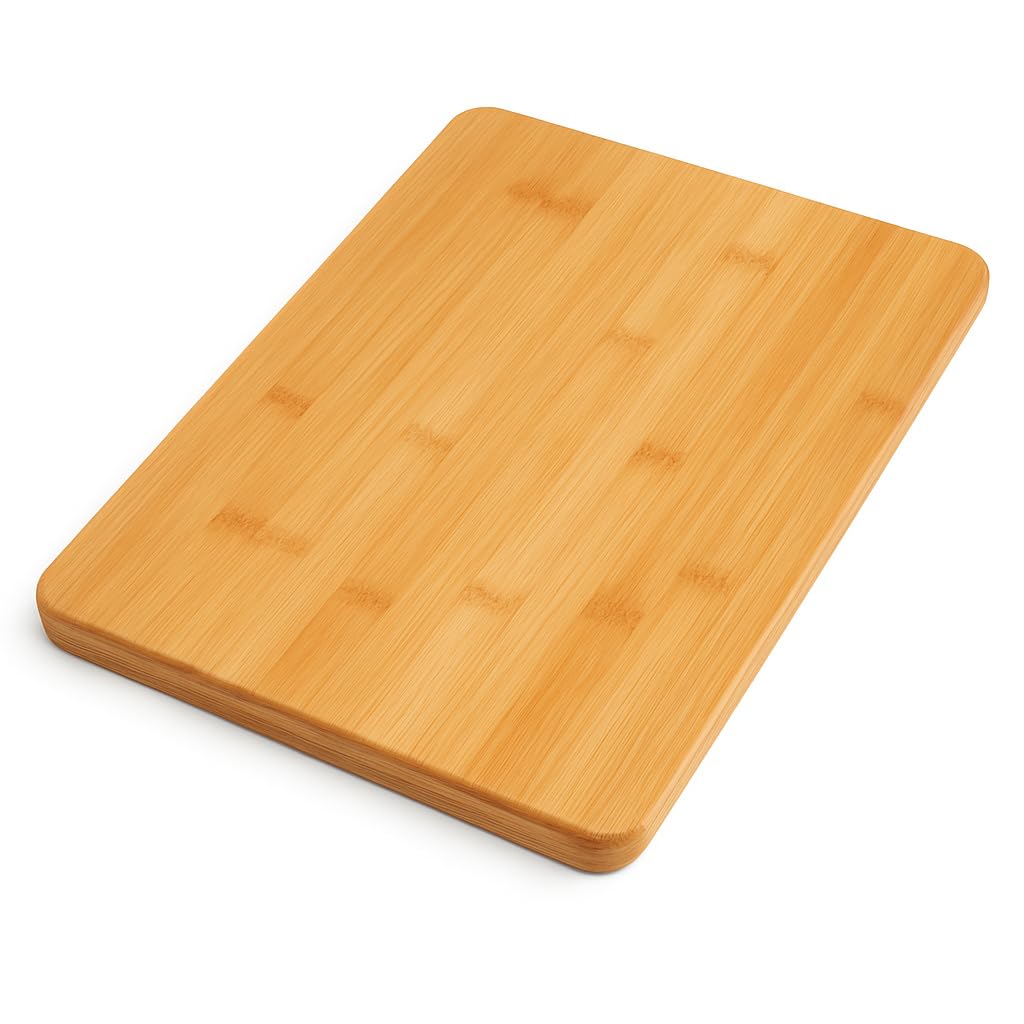 Farberware Extra-Large Wood Cutting Board, Reversible Chopping Board for Kitchen Meal Prep and Serving, Charcuterie Board, 14.17-Inch x 20.08-Inch, Bamboo