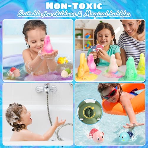 Kids Bath Bombs kit - 6pcs Bubble Bottles & 2pcs Surprise Box Toy,Interactive Science Toys for Kids,Fun Bubble Bath gift丨Idea Birthday Gifts for Girls Boys-8-Pack - Image 4