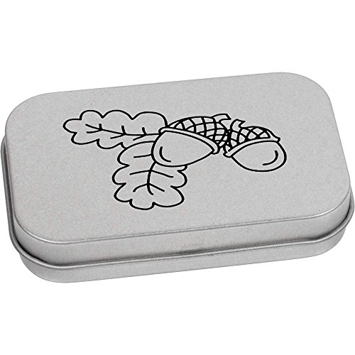 80mm 'Oak Tree Acorns' Metal Hinged Tin/Storage Box (TT00079249)