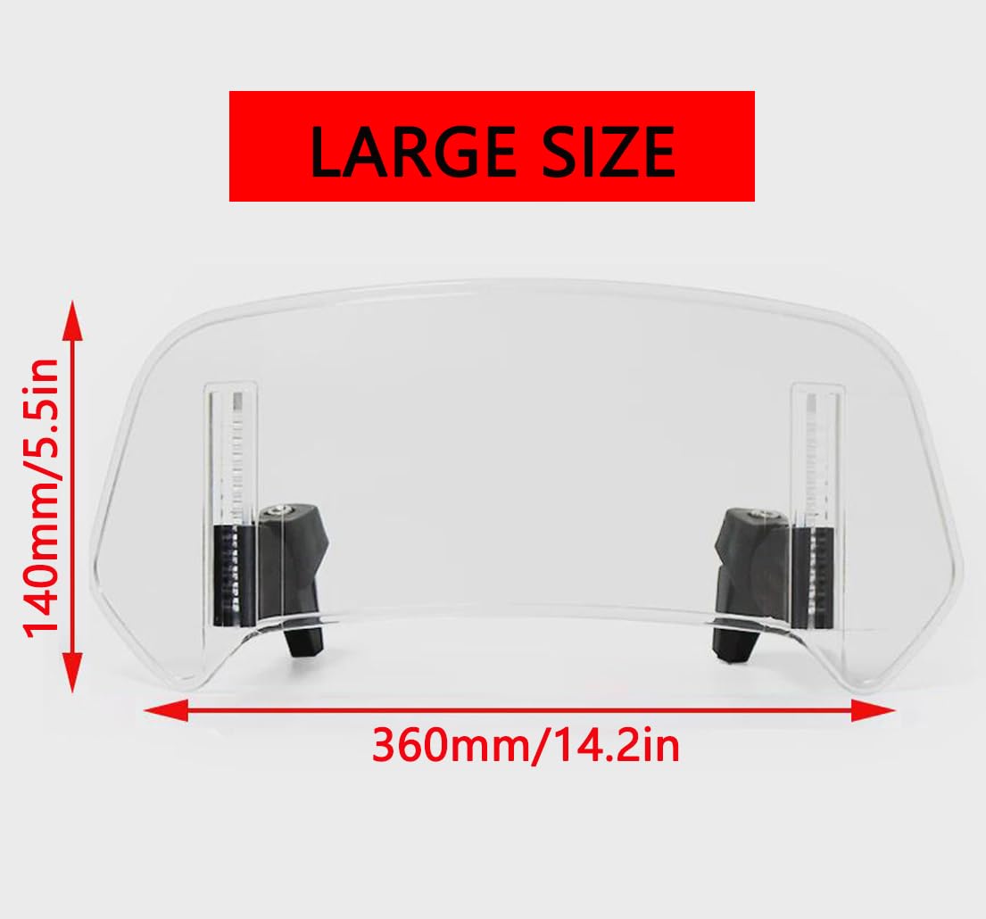 Parabrezza Spoiler Regolabile Per Honda Crossrunner 2011-2019 – Acrilico Trasparente, Clip-on, Protezione Dal Vento, Altezza E Inclinazione Regolabili