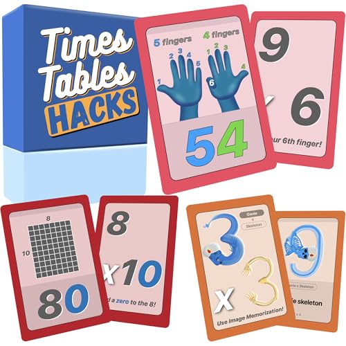 Multiplication Flash Cards with Tricks for Kids - Times Tables Hacks: A Fun and Easy Way to Learn...